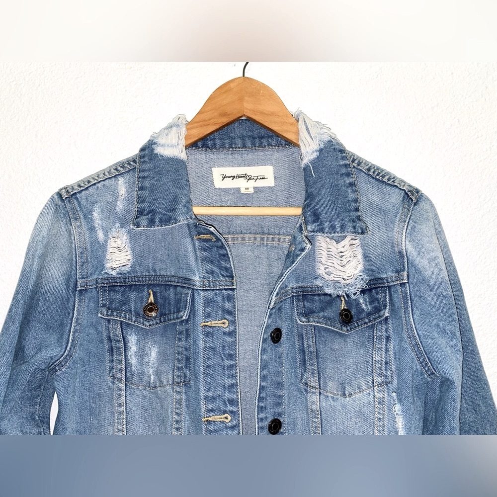 Distressed Jean Jacket - Picture 2 of 6